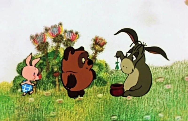 Создать мем: винни пух мультфильм 1969 ослик, винни пух 1969, винни пух и ослик иа