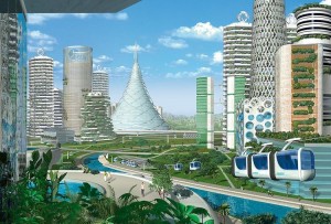 Create meme: the architecture of the future, future city