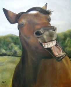 Create meme: smile horse, neighing horse