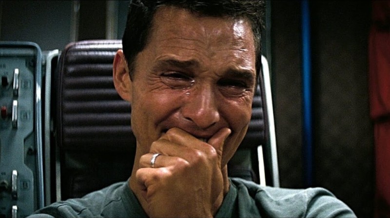 Create meme: McConaughey crying interstellar, McConaughey crying, Matthew McConaughey is crying