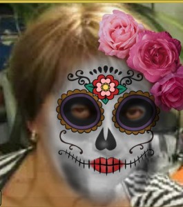 Create meme: face, day of the dead, sugar skull makeup