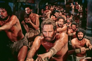 Create meme: galley slaves pictures, a galley slave pictures, Ben Hur galley