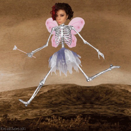 Create meme: fairy skeleton, skeleton dance, skeleton fairy