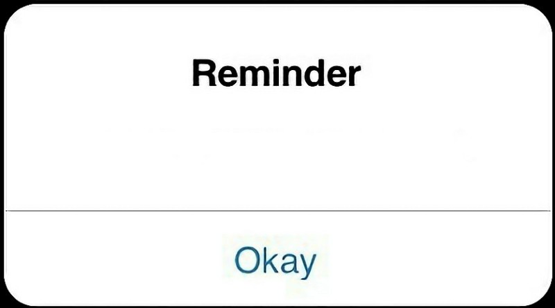 Create meme: text , reminder iphone, reminder iphone template