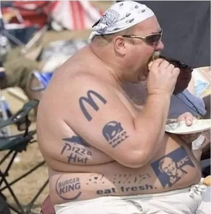 Create meme: tattoos for fat men, tattoos for fat men, fat men