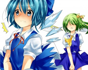 Создать мем: touhou cirno, сырно тохо, cirno and daiyousei