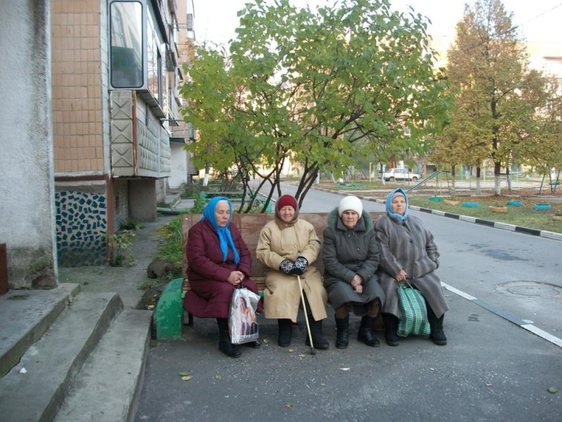 Create meme: grandmother at the door, dibs on the bench, grandmother on a bench at the entrance