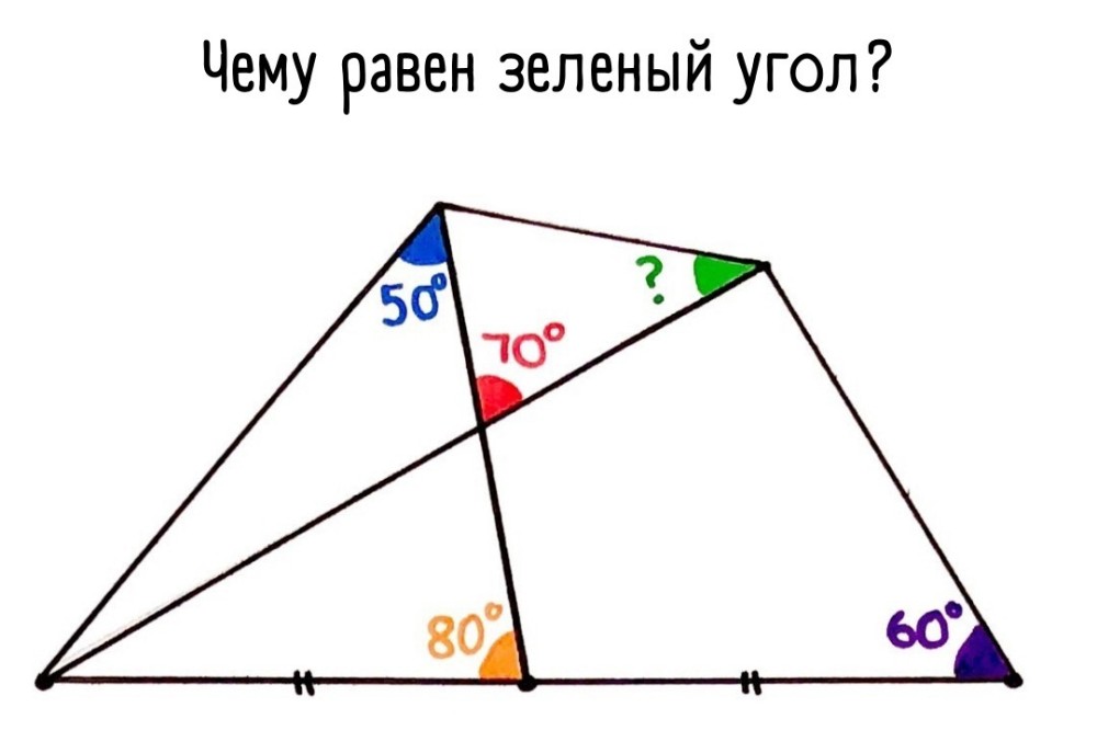 Треугольник 180 градусов рисунок