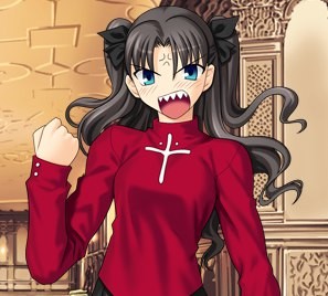 Create meme: anime, fate stay night, tohsaka rin