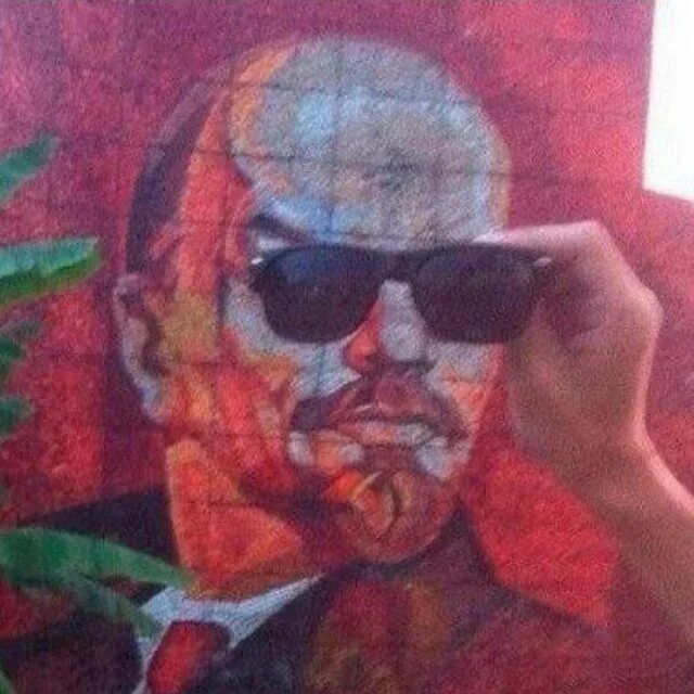 Create meme: mosaic "portrait of V.I. Lenin" in Sochi, Lenin with glasses, portrait of Lenin