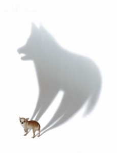Create meme: wolf, blurred image