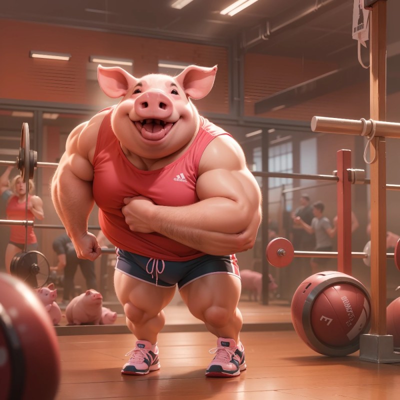 Create meme: The boar is a jock, piggy is a jock, The pig