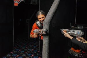 Create meme: people, laser tag