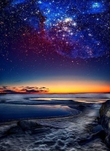 Create meme: beautiful landscape, milkyway, beautiful sky