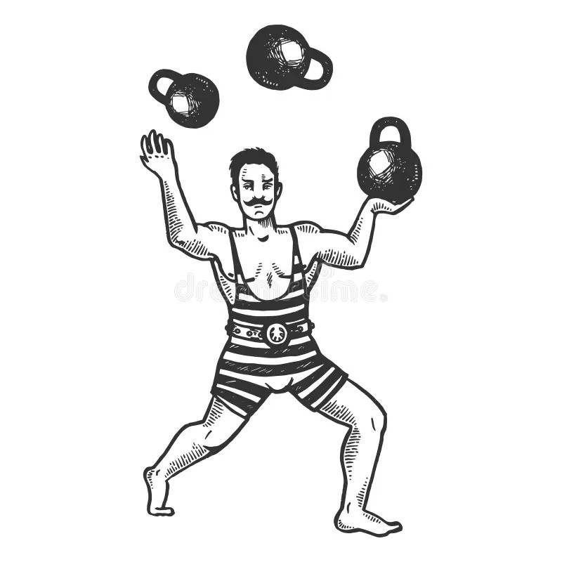 Create meme: kettlebell sport, strongman coloring book, coloring strongman in the circus