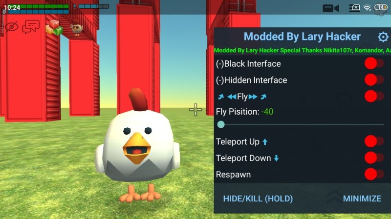 Create meme: chicken gun with cheats, chicken gun mod menu, chicken gun game