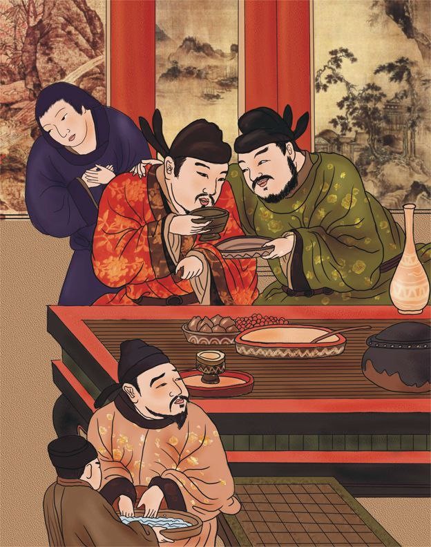 Create meme: tea ceremony of ancient China Tang Dynasty, Ancient China, The art of Suzuki Harunobu