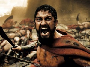 Create meme: king Leonidas, this is Sparta, Gerard Butler 300 Spartans