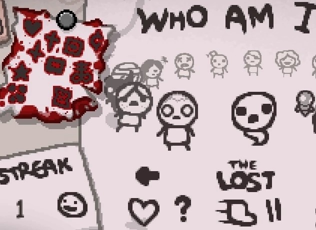 Создать мем: персонажи айзек, binding of isaac rebirth, лист достижений айзек repentance