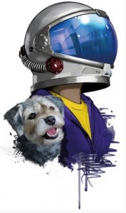 Создать мем: постеры в детскую собака в шлеме, собака в шлеме, чудо 2017