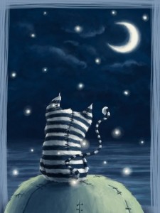 Create meme: I missed night, GIF I miss you, moon illustration
