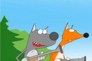 Create meme: Where did it go, funny cartoon, the Fox and the thrush 2004