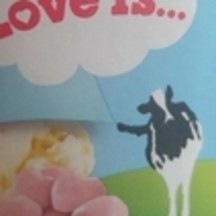 Create meme: milk , baby milk, cute cow
