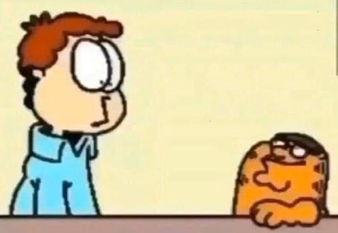 Create meme: Garfield , garfield comics, Garfield and John