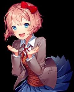 Create meme: sayori andere, doki doki literature club, sayori doki doki meme