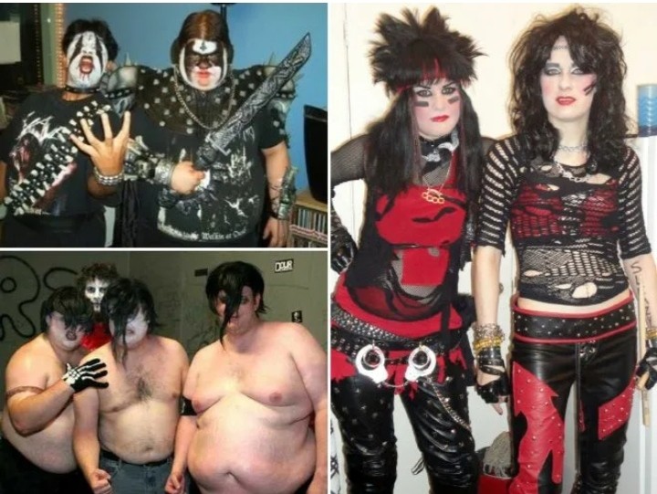 Create meme: hard rock band Kiss, the band kiss, Black metalhead is a shit