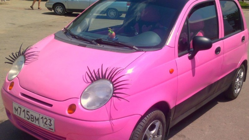 Create meme: daewoo matiz pink, pink matiz, daewoo matiz