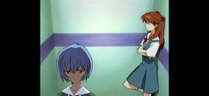 Создать мем: asuka evangelion, аниме евангелион, евангелион аска и рей в лифте