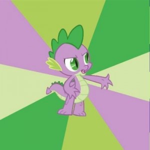 Создать мем: pony, spike, mlp fim