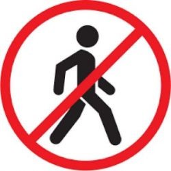 Создать мем: наклейка проход запрещен, знак движение пешеходов запрещено, знак переход запрещен