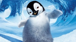 Create meme: the penguin GIF, pictures on a desktop penguins, penguin in the water