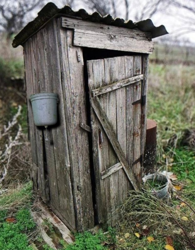 Create meme: rustic toilet on the side, outdoor rustic toilet, rustic outdoor toilet