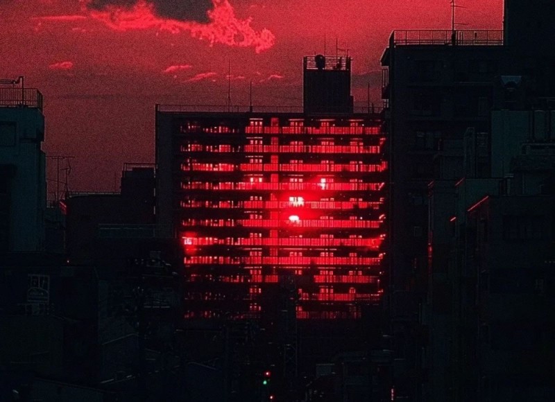 Create meme: Aesthetics are red, Red city, sunset 