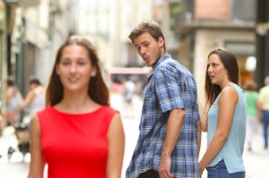 Create meme: girl, distracted boyfriend meme original, meme the wrong guy