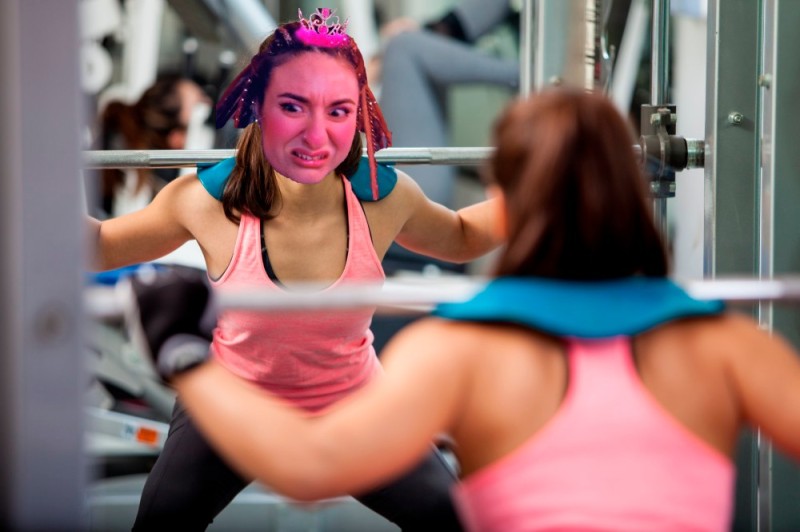 Create meme: women in the gym, fitness , fitness training