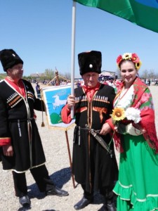 Create meme: Cossacks in the national costume, Cossack, the festival of Cossack culture