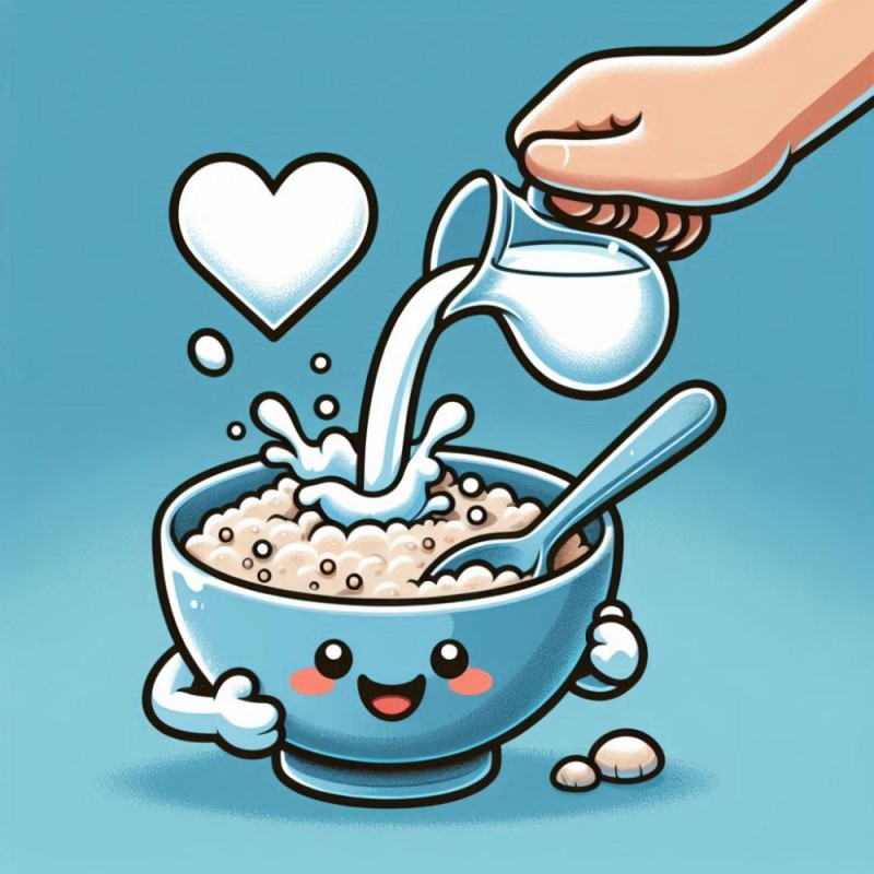 Create meme: flakes drawing, drawing porridge, Food drawings are cute