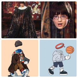 Create meme: the mantle of invisibility Harry Potter, Harry Potter