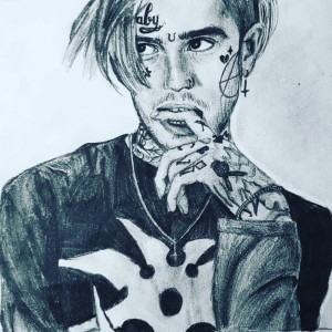 Создать мем: Lil Peep, lil peep art, lil peep постер