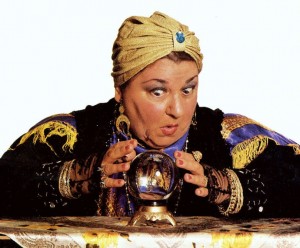Create meme: the fortune teller with the ball, the fortune teller meme, the fortune teller