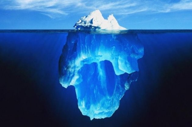 Create meme: iceberg , iceberg meme template, the biggest iceberg