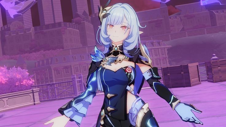 Create meme: genshin impact, blue elysia honkai, honkai impact elysia