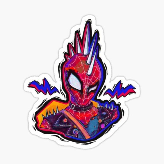 Create meme: punk spider, large stickers, stickers 