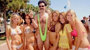 Create meme: borat girls, the film Borat swimsuit, Borat with girls