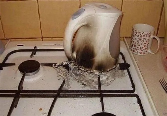 Create meme: kettle on the stove, kettle , gas stove 