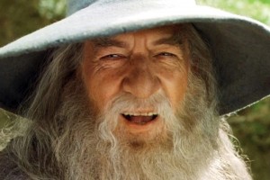 Create meme: Gandalf laughs, Gandalf stills, Gandalf